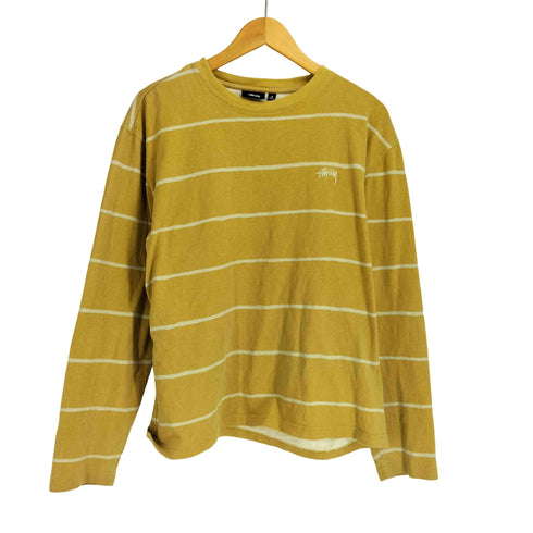 ステューシー Stussy ロゴ刺繍 ボーダー L/S Tシャツ メンズ import:M