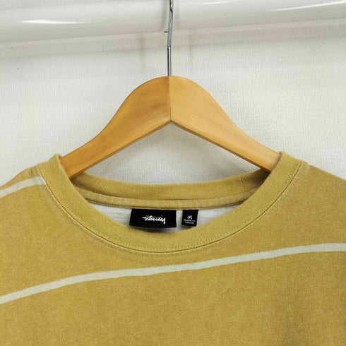 ステューシー Stussy ロゴ刺繍 ボーダー L/S Tシャツ メンズ import:M