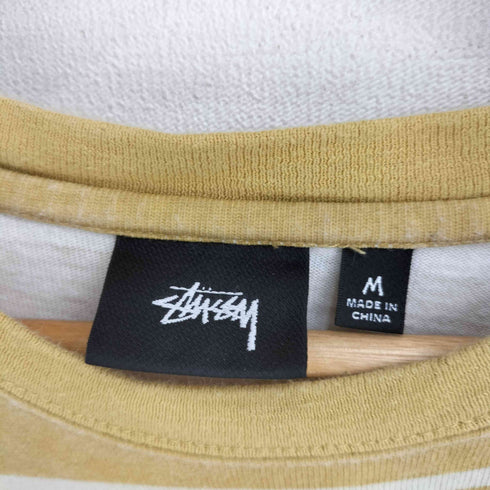 ステューシー Stussy ロゴ刺繍 ボーダー L/S Tシャツ メンズ import:M