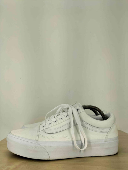 バンズ VANS OLD SKOOL TRUE WHITE オールドスクール キャンバス スニーカー メンズ JPN:27.5