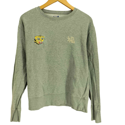 ビームス BEAMS + 福 虎 刺繍 スウェット トレーナー メンズ JPN:M