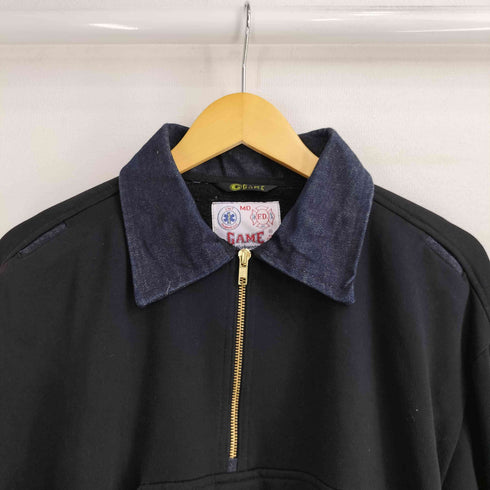 90S GAME WORKWEAR ハーフジップ スウェット プルオーバー メンズ