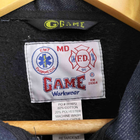 90S GAME WORKWEAR ハーフジップ スウェット プルオーバー メンズ