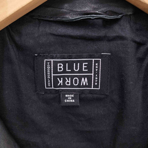 トゥモローランドブルーワーク TOMORROWLAND Blue Work ラムレザー ダブルライダースジャケット メンズ JPN:XS