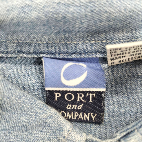 ポートアンドカンパニー PORT and COMPANY DRUNK BUSTERS 刺繍デニムシャツ メンズ XXL