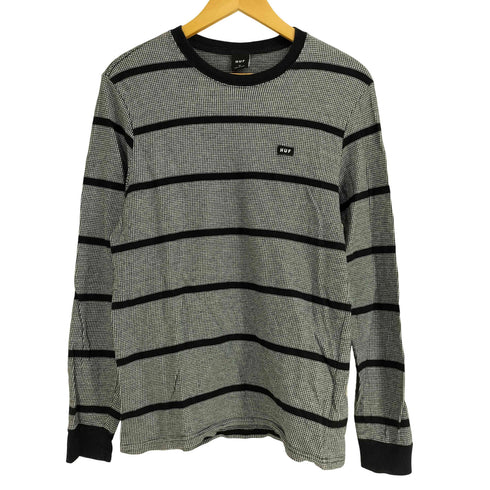 ハフ HUF 千鳥格子柄 ボーダー L/S Tシャツ メンズ JPN:M