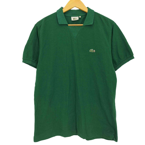 シュミーズラコステ CHEMISE LACOSTE ロゴ刺繍 鹿の子 コットン 前Vガゼット ポロシャツ メンズ JPN:4
