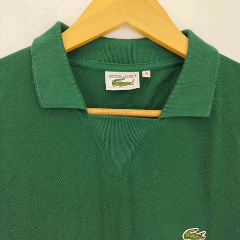 シュミーズラコステ CHEMISE LACOSTE ロゴ刺繍 鹿の子 コットン 前Vガゼット ポロシャツ メンズ JPN:4