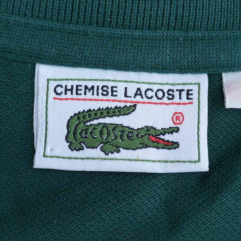 シュミーズラコステ CHEMISE LACOSTE ロゴ刺繍 鹿の子 コットン 前Vガゼット ポロシャツ メンズ JPN:4
