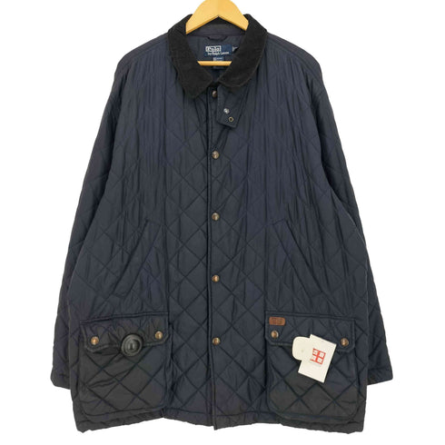 ポロラルフローレン POLO RALPH LAUREN 90-00s 襟コーデュロイ キルティング 中環ジャケット ビッグサイズ メンズ import:XXL