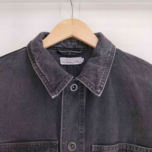 ニコアンド niko and... JEANS ブラックデニム カバーオールジャケット メンズ JPN:M