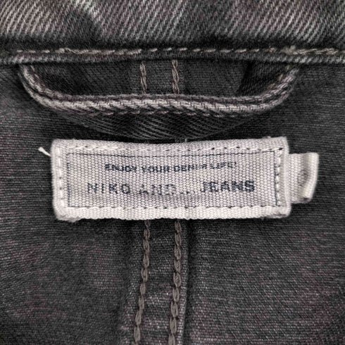 ニコアンド niko and... JEANS ブラックデニム カバーオールジャケット メンズ JPN:M