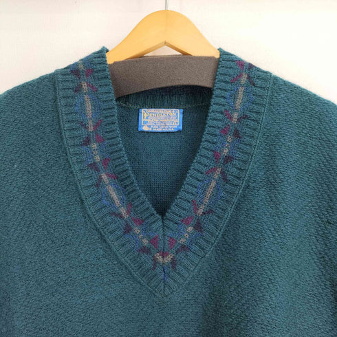 ペンドルトン PENDLETON 80-90S USA製 Vネック ニット メンズ