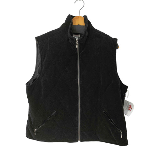 タルボット TALBOTS ベロア キルティングベスト レディース import:XL