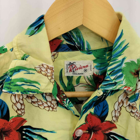 Riviera 50-60s 開襟 レーヨン アロハシャツ メンズ M