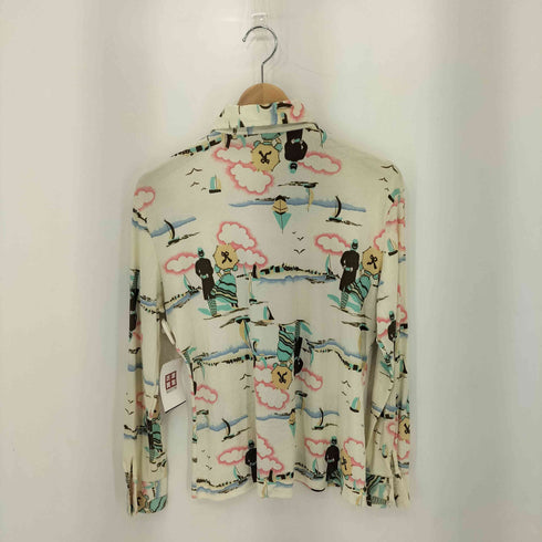70s デカ襟 総柄 L/S シャツ メンズ