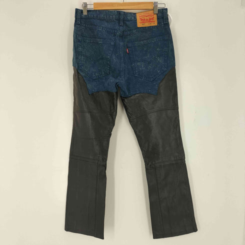 リーバイス Levis 512 レザー切替 スリムテーパードリメイクデニムパンツ メンズ W30L32