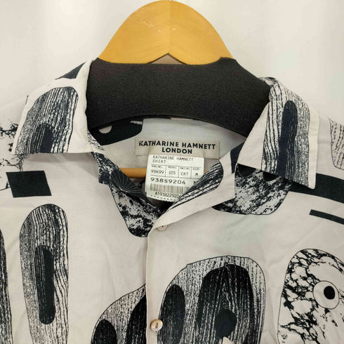 キャサリンハムネットロンドン KATHARINE HAMNETT LONDON 総柄 開襟 オープンカラー S/S シャツ メンズ M