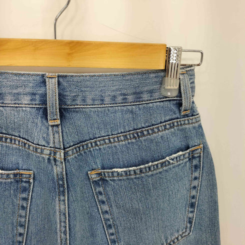 マウジー moussy CENTER PRESS WIDE STRAIGHT バギーデニム パンツ レディース 25