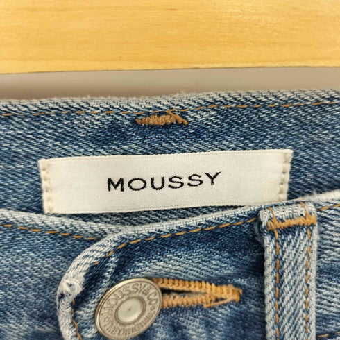 マウジー moussy CENTER PRESS WIDE STRAIGHT バギーデニム パンツ レディース 25