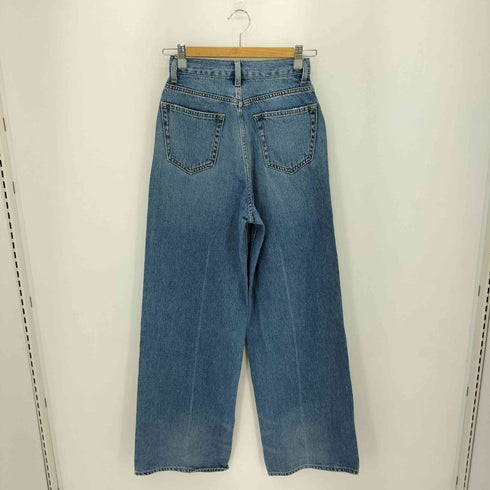 マウジー moussy CENTER PRESS WIDE STRAIGHT バギーデニムパンツ レディース 24