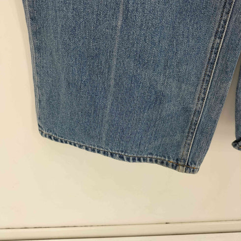 マウジー moussy CENTER PRESS WIDE STRAIGHT バギーデニムパンツ レディース 24