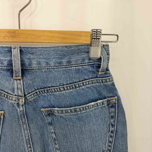 マウジー moussy CENTER PRESS WIDE STRAIGHT バギーデニムパンツ レディース 24