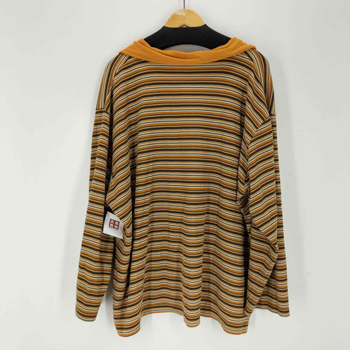 MAHUDI ポリコットン マルチボーダーL/S ポロシャツ メンズ 32