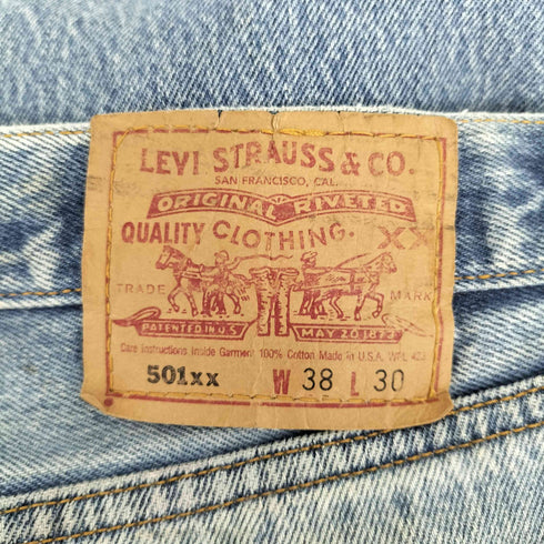 リーバイス Levis USA製ボタン裏524刻印 ボタンフライ 501xx メンズ W38 L30