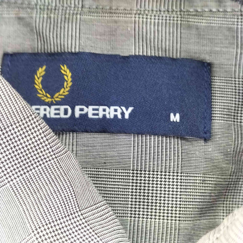 フレッドペリー FRED PERRY グレンチェック 衿テープライン 半袖シャツ: メンズ