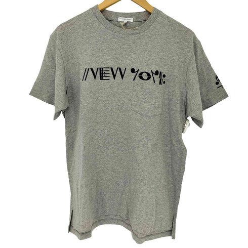 エンジニアードガーメンツ Engineered Garments PRINTED CROSS CREW NECK T-SHIRT MUSIC NOTE メンズ JPN:S