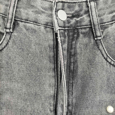 FUN パール デニムパンツ レディース JPN:M