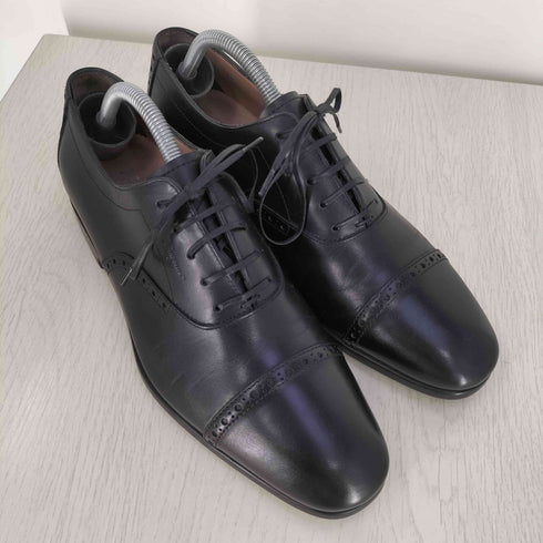 サルヴァトーレフェラガモ Salvatore Ferragamo 90S~00S イタリア製 内羽根式 パンチドキャップトゥ ビジネスシューズ メンズ UK:7