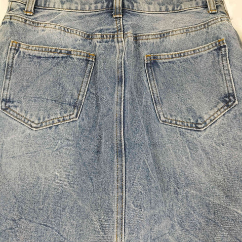 ジーナシス JEANASIS フロントZIPデニムミニスカート レディース JPN:M