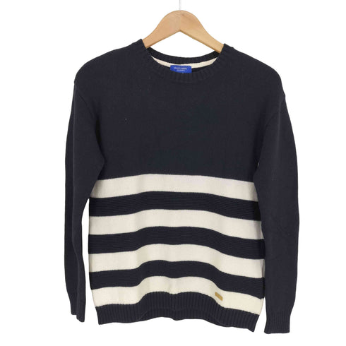 バーバリーブルーレーベル BURBERRY BLUE LABEL メタルロゴ ボーダー コットンニット レディース JPN:38
