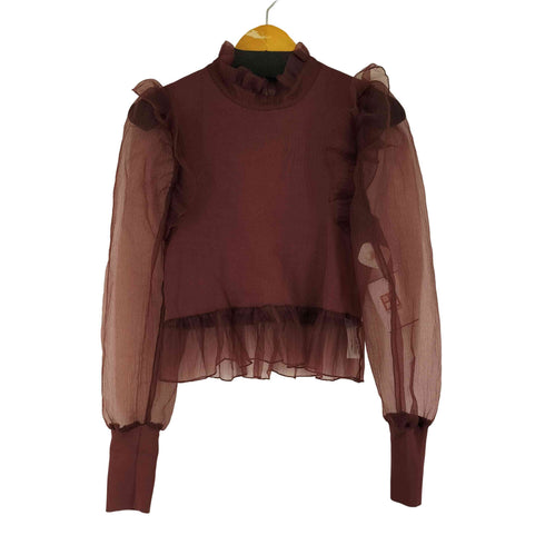 ザラ ZARA Organza Top レディース import:L