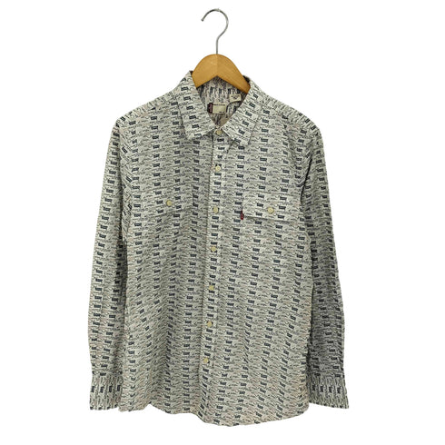 リーバイス Levis 00s 61312-0001 ロゴ総柄 フラップポケット シャツ メンズ 100