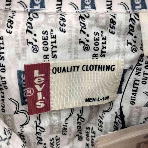 リーバイス Levis 00s 61312-0001 ロゴ総柄 フラップポケット シャツ メンズ 100