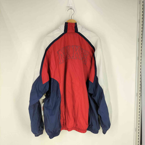 ナイキ NIKE 90S~00S 銀タグ バックロゴ マルチパターン ナイロンジャケット メンズ import:XXL