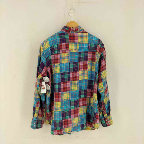 ポロバイラルフローレン Polo by RALPH LAUREN NEW CLASSIC WESTERN チェック パッチワーク ウエスタンシャツ メンズ LL
