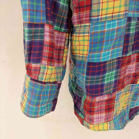 ポロバイラルフローレン Polo by RALPH LAUREN NEW CLASSIC WESTERN チェック パッチワーク ウエスタンシャツ メンズ LL