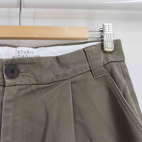 スタジオニコルソン STUDIO NICHOLSON PEACHED COTTON TWILL ARMY GREEN メンズ JPN:S