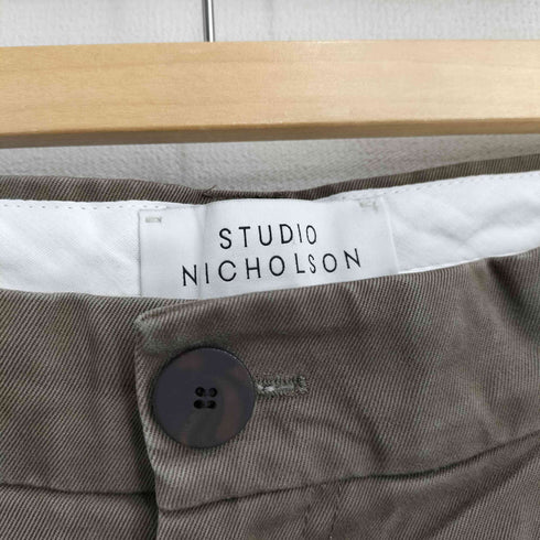 スタジオニコルソン STUDIO NICHOLSON PEACHED COTTON TWILL ARMY GREEN メンズ JPN:S