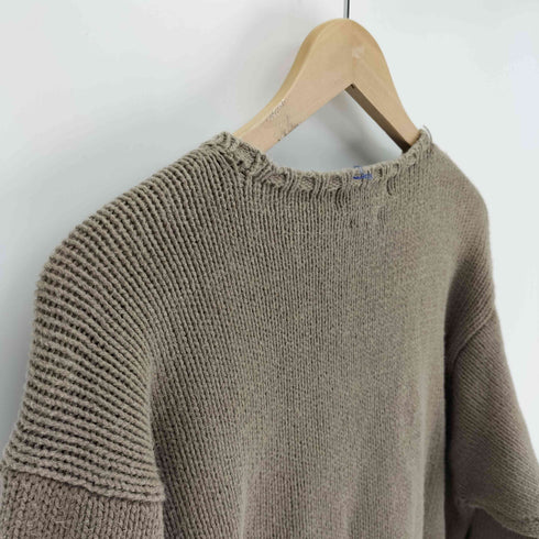 ポロバイラルフローレン Polo by RALPH LAUREN 90S ポニー無し リブ編み クルーネック コットンニット メンズ import:L