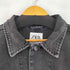 ザラ ZARA ブラックデニムジャケット メンズ US XL