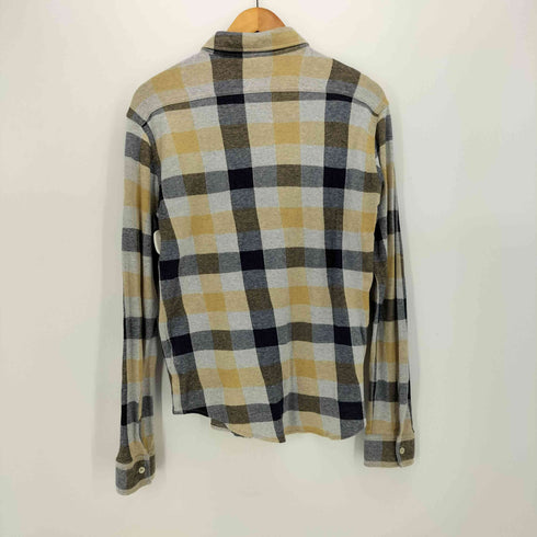 ラコステ LACOSTE REGULAR FIT ブロック チェック ボタンダウン ネル シャツ メンズ import:M