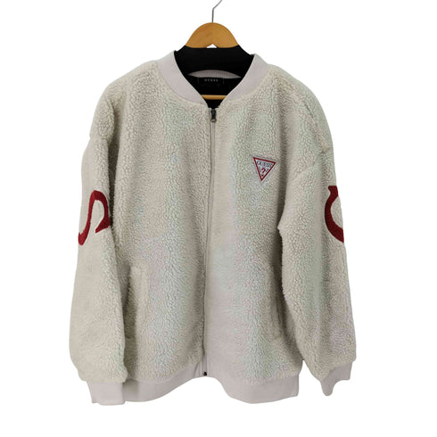 ゲス GUESS トライアングルロゴフリースボンバージャケット メンズ JPN:XL