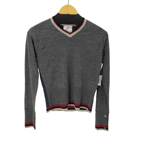 ブラックフリースバイブルックスブラザーズ BLACK FLEECE BY BROOKS BROTHERS 切替Vネックウールニット レディース BB3