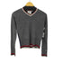 ブラックフリースバイブルックスブラザーズ BLACK FLEECE BY BROOKS BROTHERS 切替Vネックウールニット レディース BB3