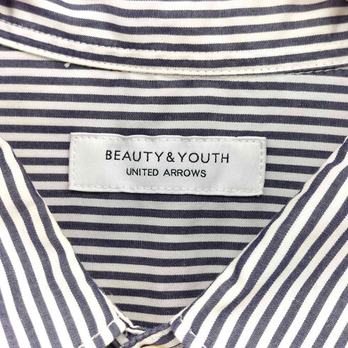 ビューティーアンドユースユナイテッドアローズ BEAUTY & YOUTH UNITED ARROWS ブルーストライプ ワイドフォルム シャツ メンズ JPN:M